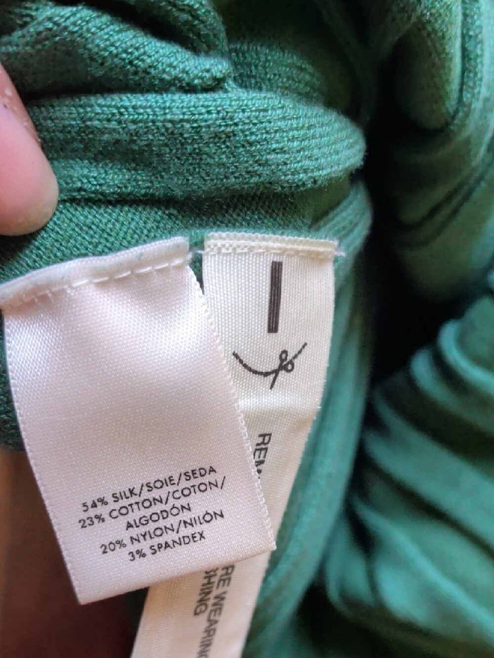 Ann Taylor Green Ribbed Button-Front Sweater - Picture 3 of 3